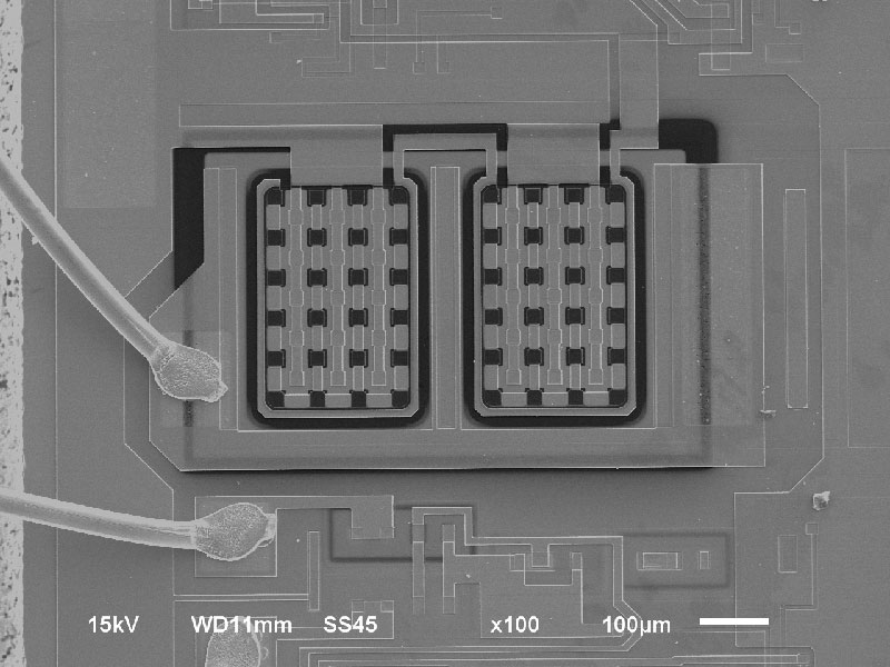 EBIC (Electron Beam Induced Current) image of electronic device