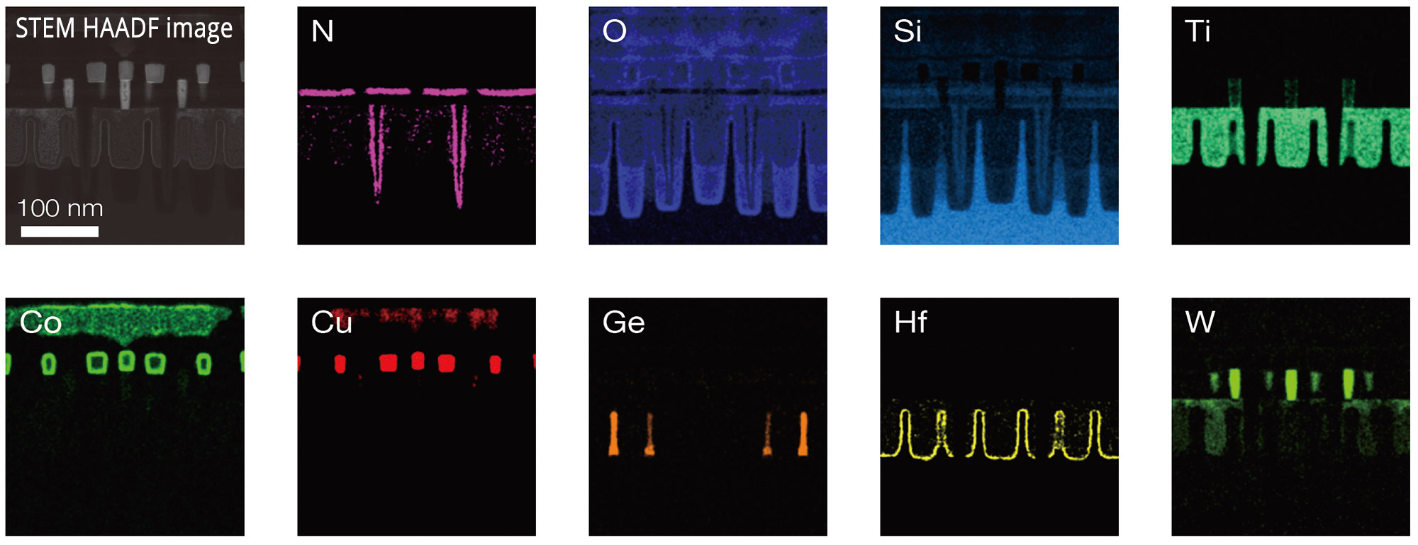 EDS maps (net count maps)