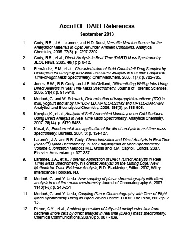 AccuTOF-DART_Bibliography_092013