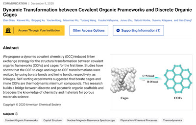 Dynamic Transformation Between Covalent Organic Frameworks And Discrete ...