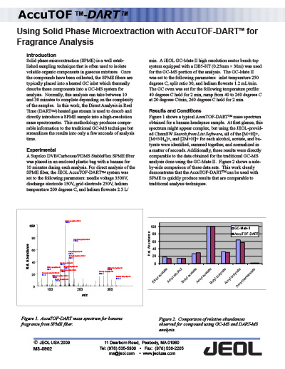 Using Solid Phase Microextraction with AccuTOF-DART