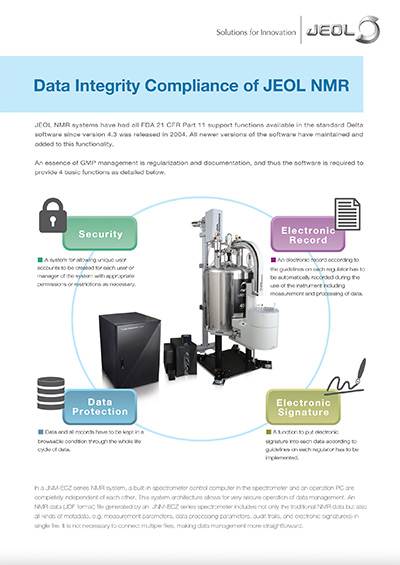 Data Integrity Compliance of JEOL NMR