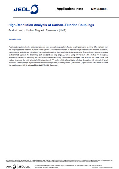 High-Resolution Analysis of Carbon-Fluorine Couplings