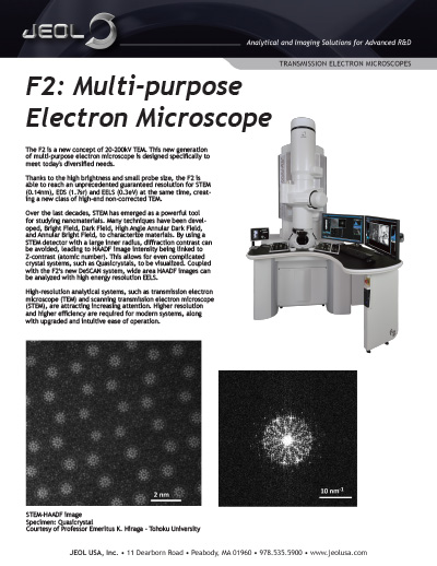 Multipurpose Analytical S/TEM | Cold Field Emission Gun | JEM-F200