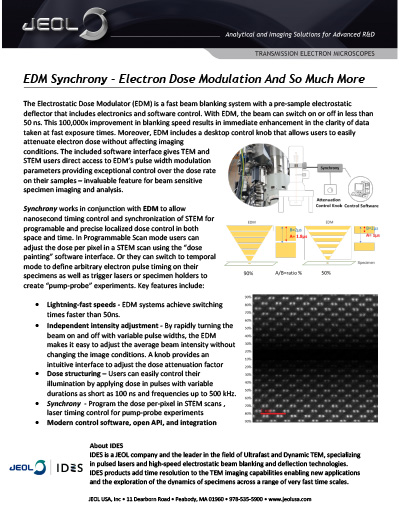 EDM Synchrony - Electron Dose Modulation And So Much More | JEOL Resources