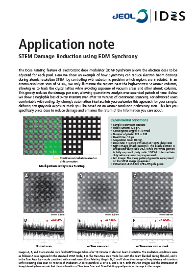 STEM Damage Reduction using EDM Synchrony