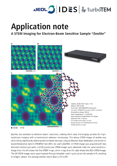 STEM Imaging for Electron-Beam Sensitive Sample Zeolite