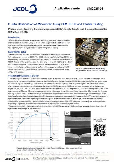 In-situ Observation of Microstrain using SEM-EBSD and Tensile Testing