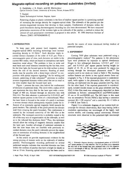 Magneto-optical recording on patterned substrates