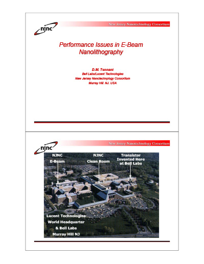 Performance Issues in E-Beam Nanolithography