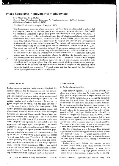 Phase holograms in polymethyl methacrylate
