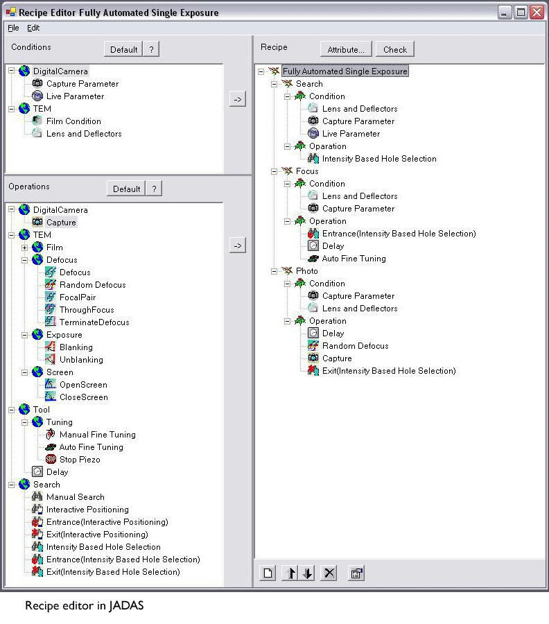 Recipe editor in JADAS