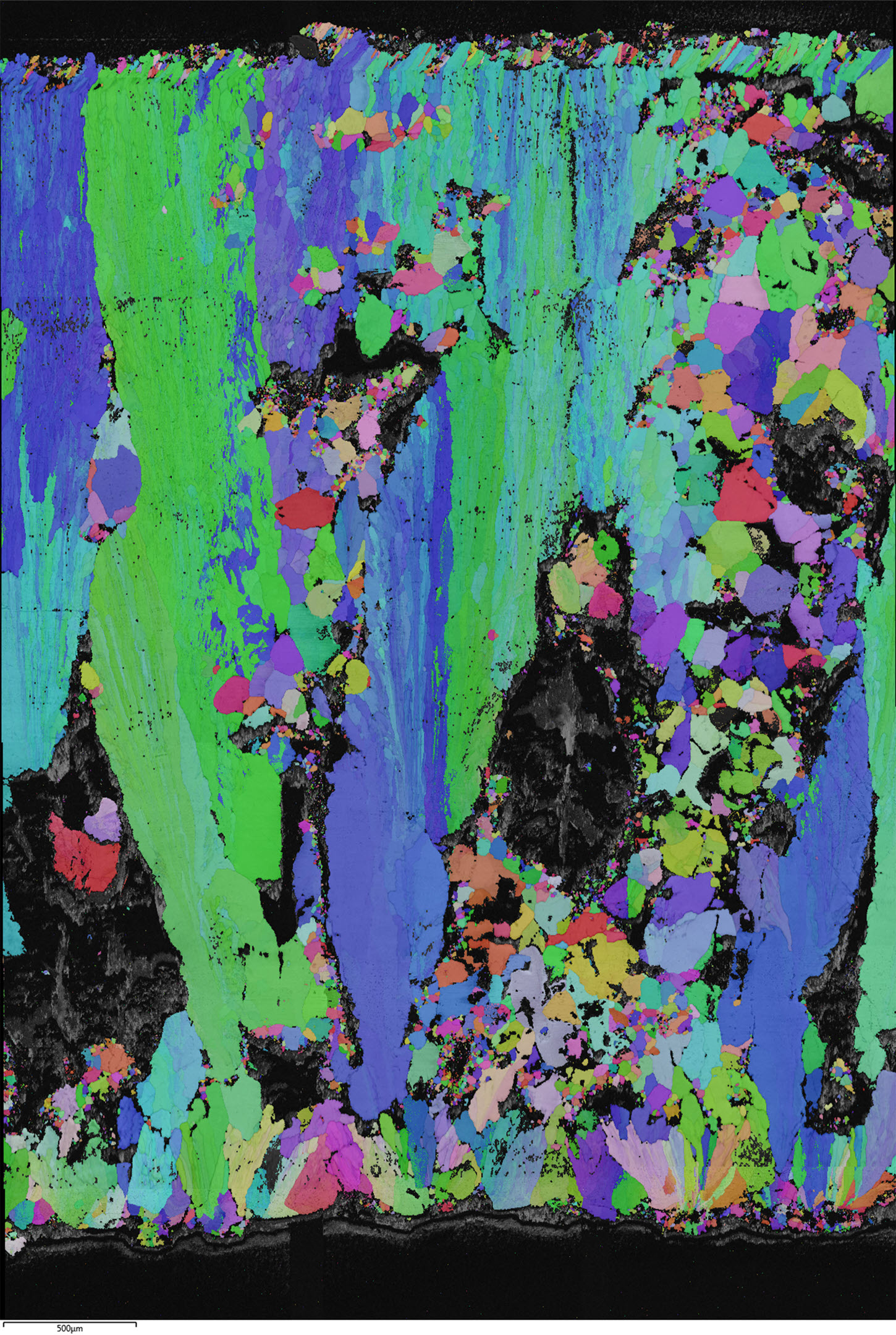TITLE: Dinosaur eggshell; SUBJECT: Beautifully preserved crystallographic information of Cretaceous dinosaur eggshell detected by EBSD; CREDIT: Seung Choi, Institute of Vertebrate Paleontology and Paleoanthropology; METHOD/INSTRUMENT: JEOL JSM-7100F and its EBSD detector (Symmetry)