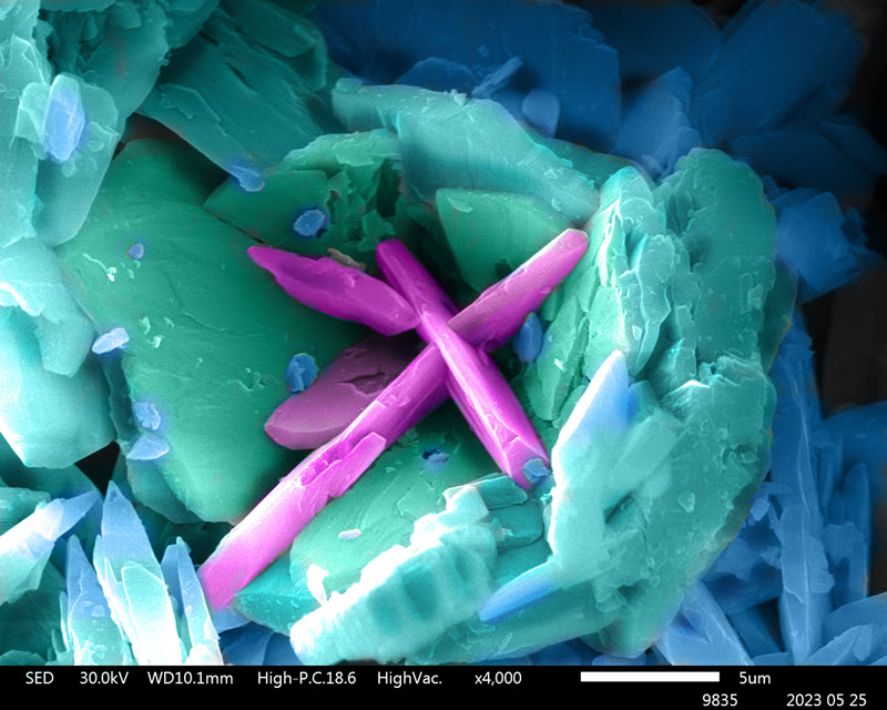 TITLE: Zeolita; SUBJECT: Cristal de Zeolita ; CREDIT: Rocio Orellana Fernandez, Universidad de Chile; METHOD/INSTRUMENT: Jeol JSM-IT 300 LV