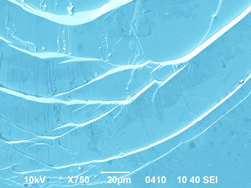 SUBJECT: The image of the surface morphology of gallium arsenide; CREDIT: Sergey Simchenko, SSTehnology; METHOD/INSTRUMENT: JEOL JSM-6490