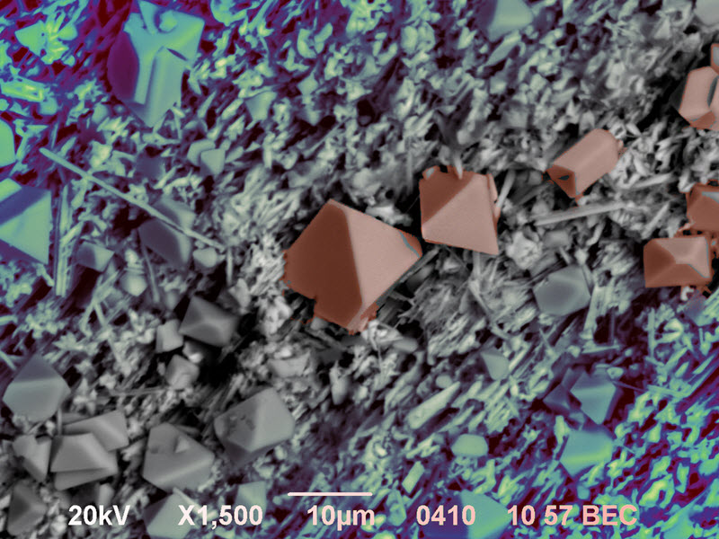 SUBJECT: surface morphology of porous gallium arsenide obtained by electrochemical etching; CREDIT: Sergey and Nataliya Simchenko, SSTehnology; METHOD/INSTRUMENT: JEOL JSM-6490