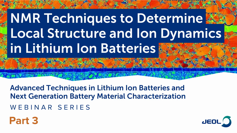 NMR Techniques to Determine Local Structure and Ion Dynamics in Lithium Ion Batteries