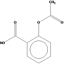 Figure 1. Aspirin (acetylsalicylic acid, C9H8O4)